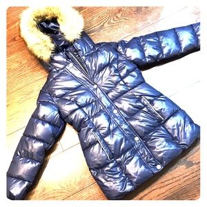 NWT navy Michael Kors girls coat 10/12
